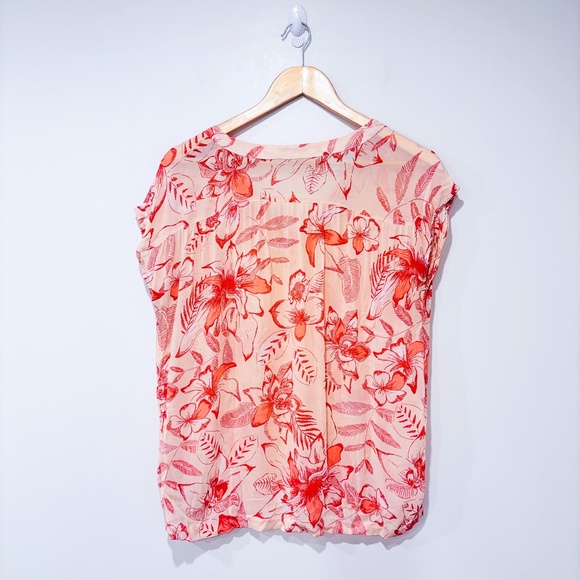 PART TWO Pink floral semi-sheer top - Picture 2 of 6